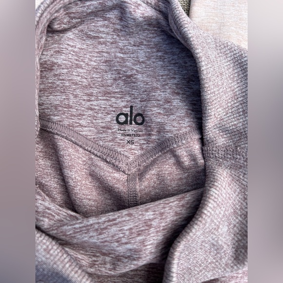 ALO YOGA Sheila Alosoft high waist colorblock leggings Smoky Quartz Gray XS - Picture 9 of 14